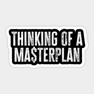 Old School Hip Hop Thinking of a Master Plan, Rap Lyric Sticker